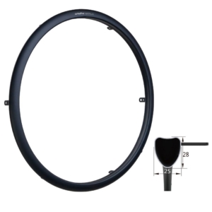 Omobic Optimum black hard anodized handrim
