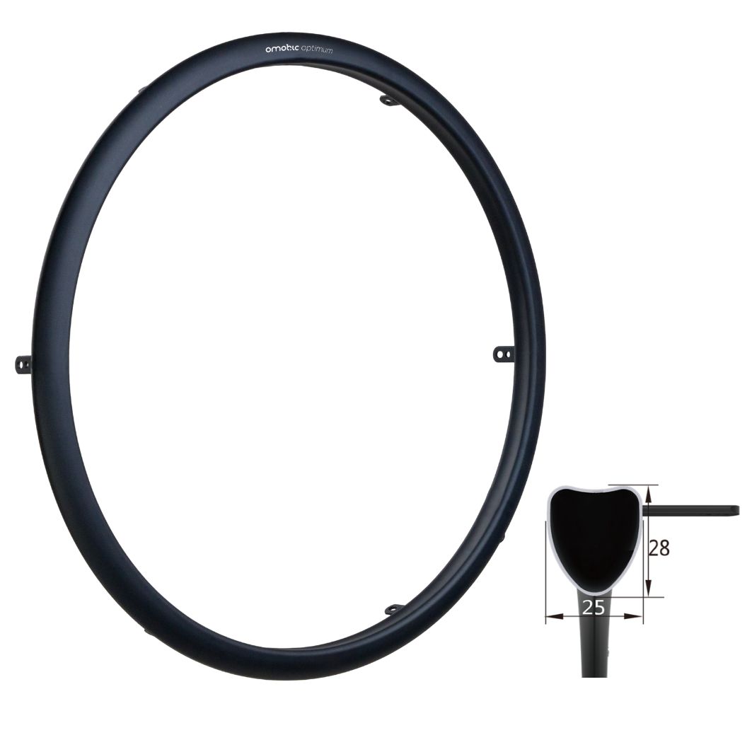 Omobic Optimum black hard anodized handrim