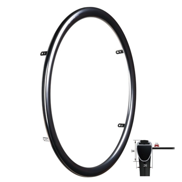 Omobic Simi handrims with ergonomic profile for active wheelchair