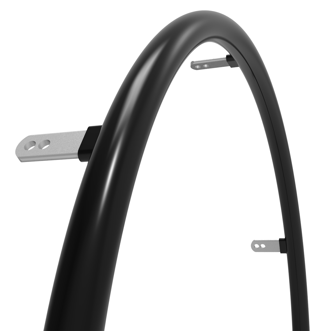 Omobic Dipped aluminium standard grip pushrims for wheelchairs