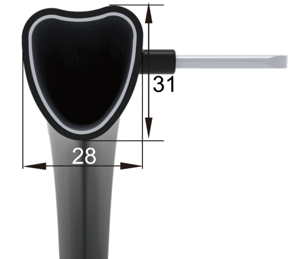 Omobic Optimum F pushrim for wheelchairs