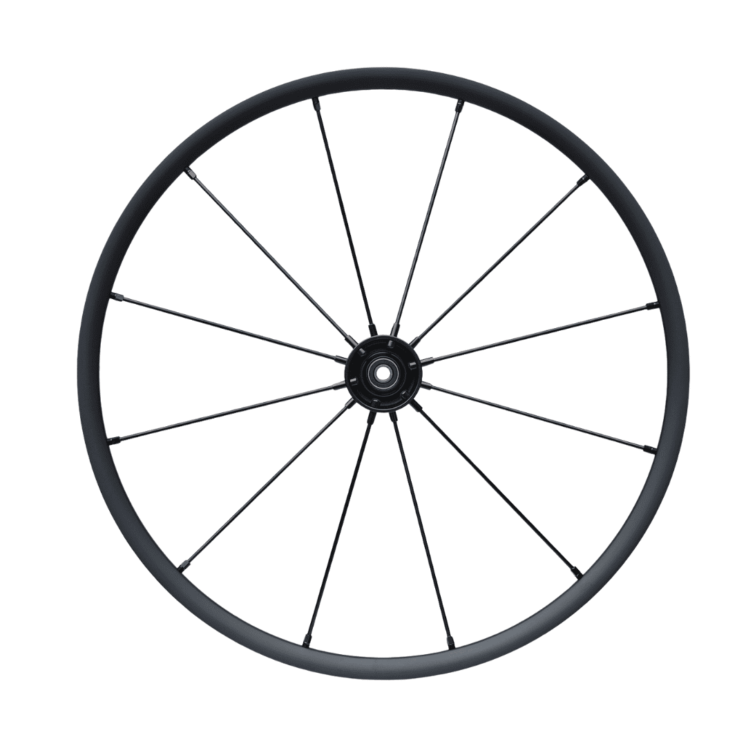 Omobic Rebel fibre spoke wheel for active wheelchair users - raw wheel